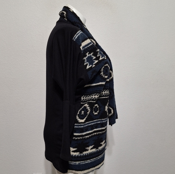 Dolan Multicolor Western Unique Thick Open Front Southwestern Cardigan Jacket M - Picture 6 of 10